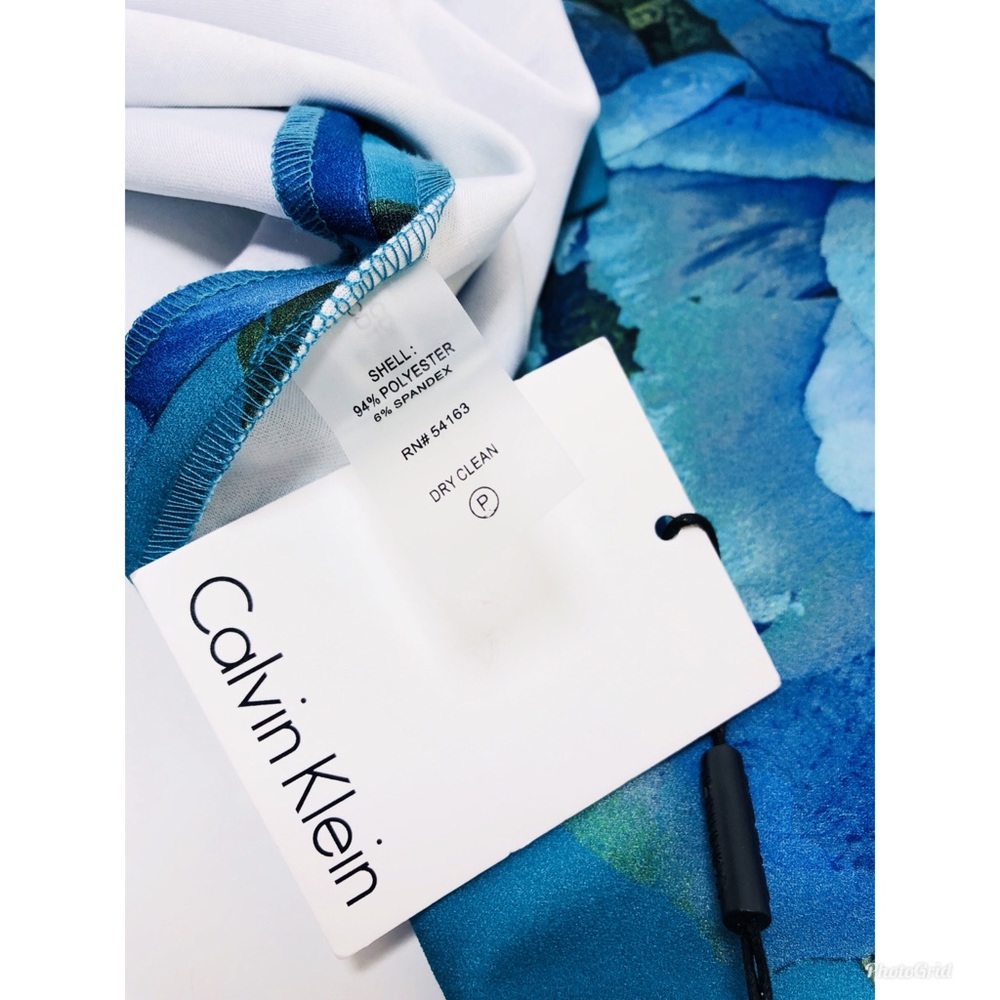 Sold Calvin Klein Floral Bell Sleeve Sheath Dress - Picture 8 of 8